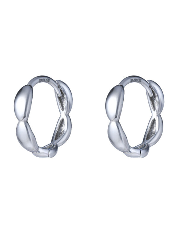 TOMEI Hoop Earrings, White Gold 585