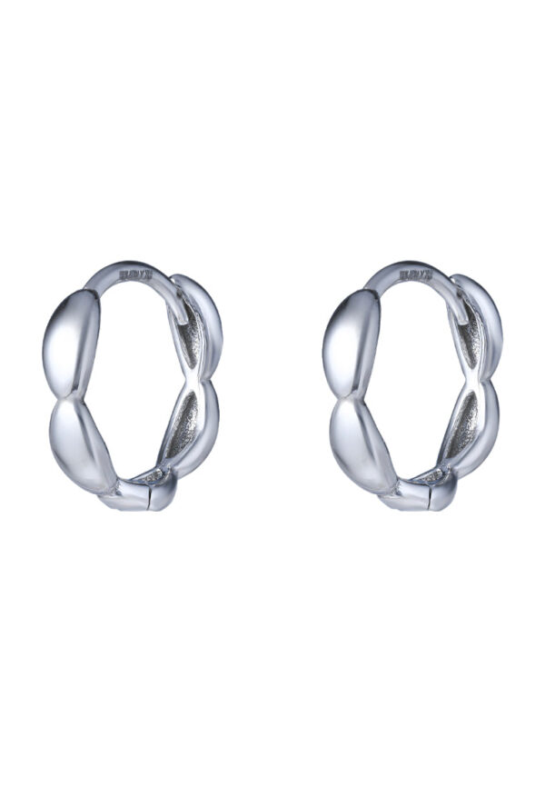 TOMEI Hoop Earrings, White Gold 585