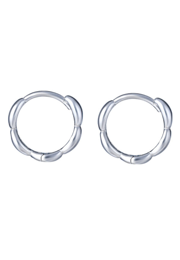 TOMEI Hoop Earrings, White Gold 585