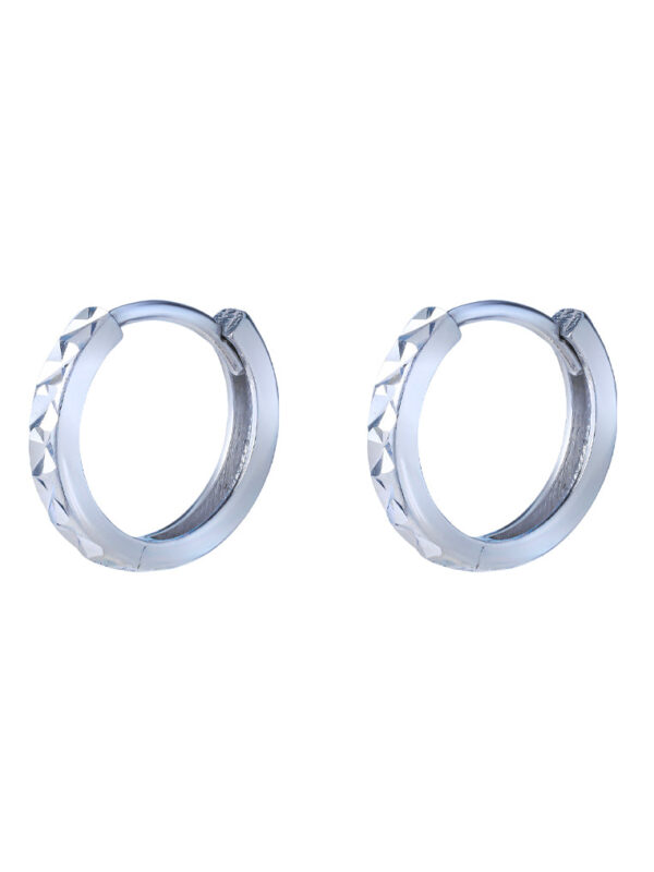 TOMEI Hoop Earrings, White Gold 585
