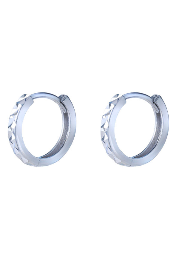 TOMEI Hoop Earrings, White Gold 585