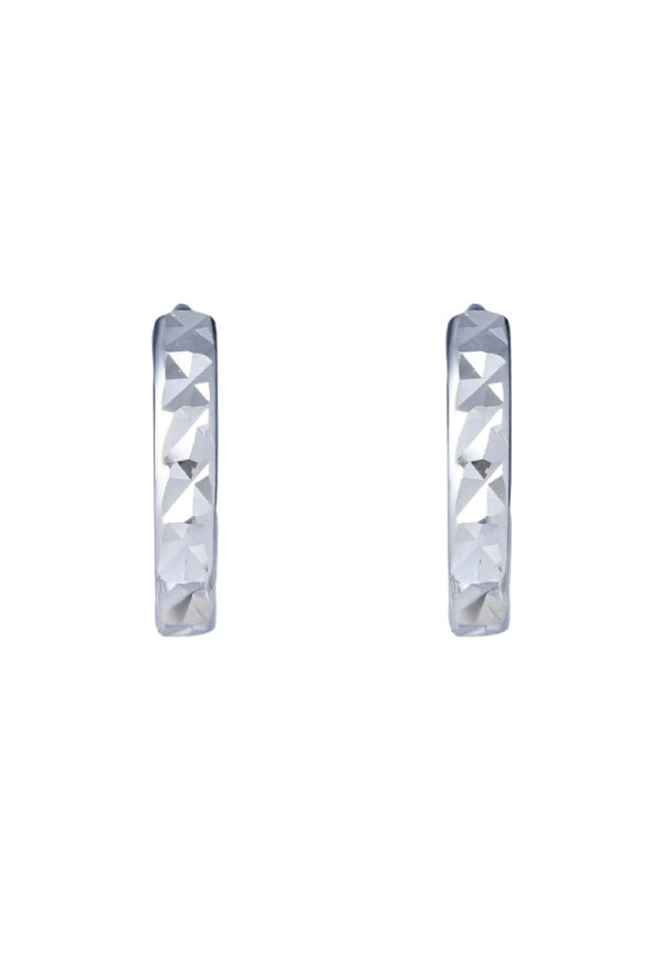 TOMEI Hoop Earrings, White Gold 585