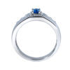 TOMEI Homme Collection Sapphire Men Ring, Silver+Palladium