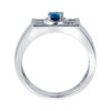 TOMEI Homme Collection Sapphire Men Ring, Silver+Palladium