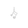 TOMEI Music Note Pendant, White Gold 585