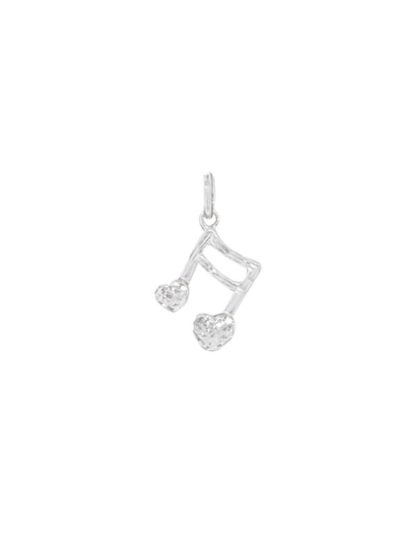 TOMEI Music Note Pendant, White Gold 585