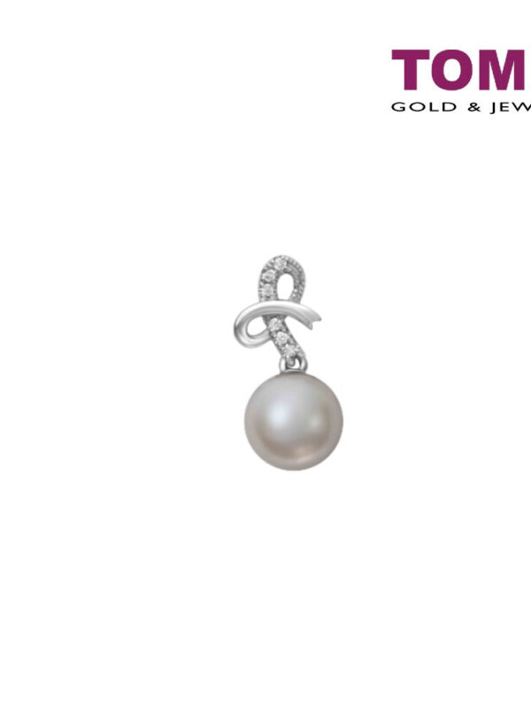 TOMEI Gracius Pendant Set, Pearl Diamond White Gold 585 (P6184)