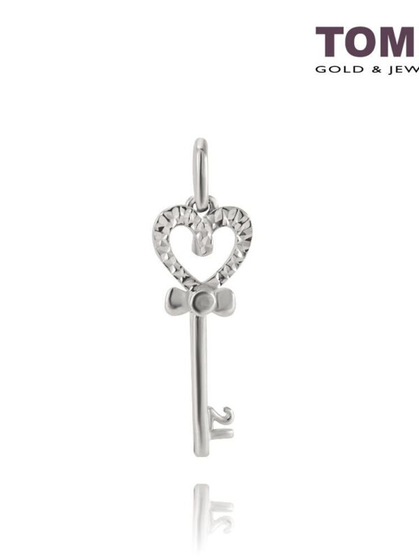 TOMEI Key to My Heart Pendant, White Gold 585 (P5246/MF300)