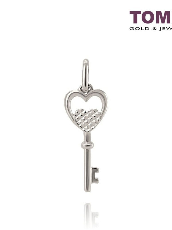 TOMEI Love Lockdown Pendant, White Gold 585 (P5278/MF300)