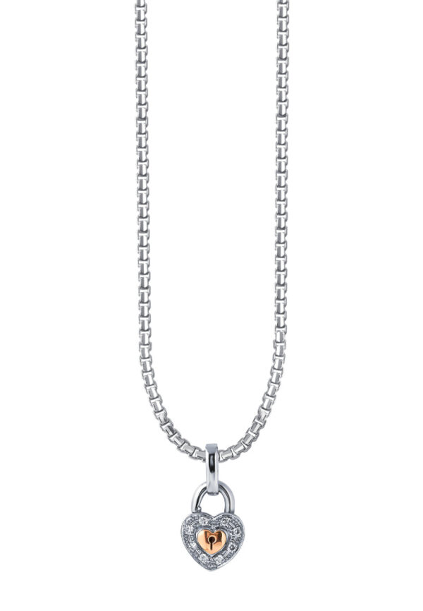 TOMEI Love Lock Sweetheart Collection Diamond Set, White Gold 750