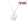 TOMEI Diamond Pendant Set, White Gold 375+585 (P5574)