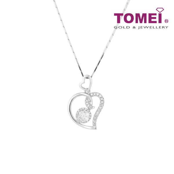 TOMEI Diamond Pendant Set, White Gold 375+585 (P5574)
