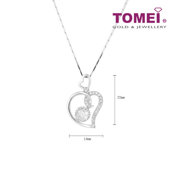 TOMEI Diamond Pendant Set, White Gold 375+585 (P5574)