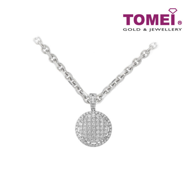 TOMEI Diamond Pendant, White Gold 750 (P6037)