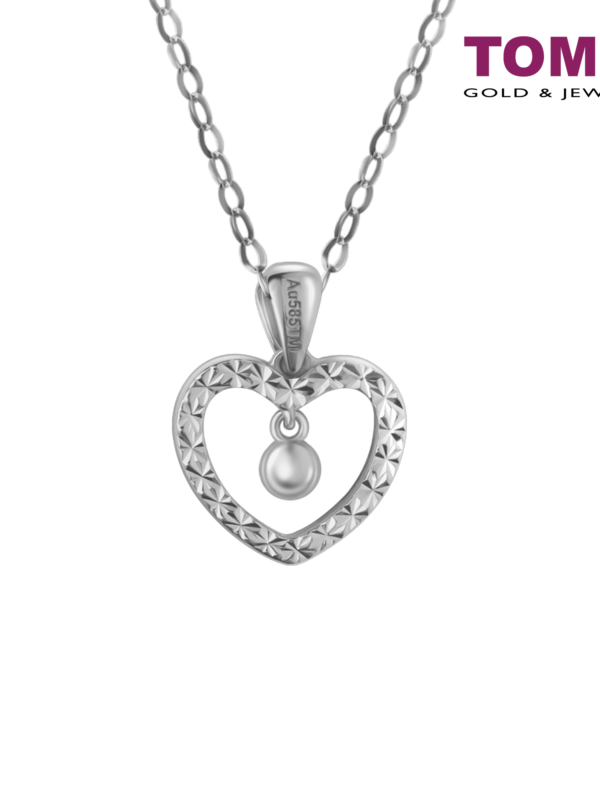 Drop of Love White Gold Pendant | Tomei White Gold 585 (14K)