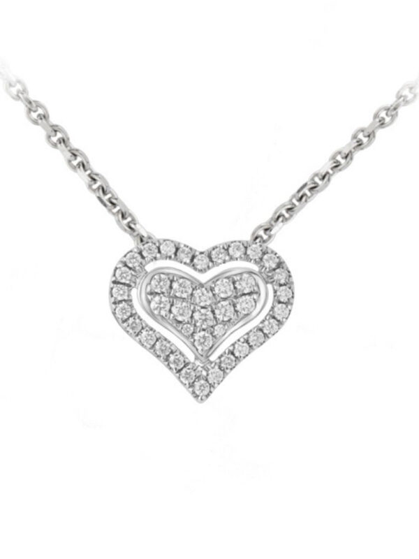 TOMEI Diamond Pendant Set I White Gold 585