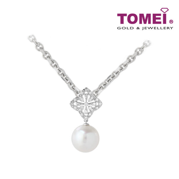 TOMEI Pearl Diamond Pendant, White Gold 750 (P6201)