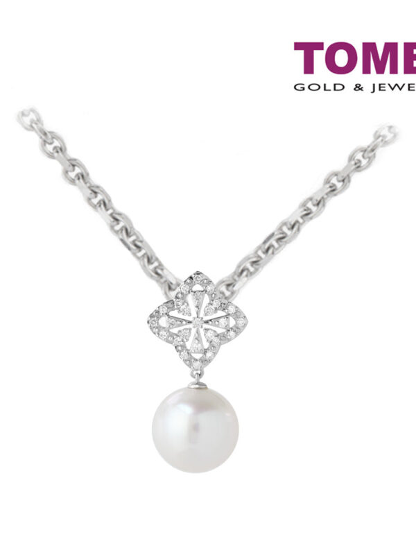 TOMEI Pearl Diamond Pendant, White Gold 750 (P6201)