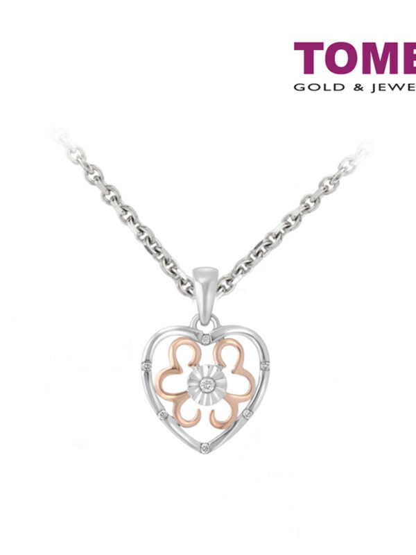 TOMEI Diamond Pendant Set I White Gold 585