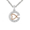 TOMEI Diamond Pendant Set I White+Rose Gold 585 (14K) (P6222)