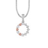 TOMEI Diamond Pendant Set I White and Rose Gold 585