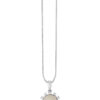 TOMEI Pearl Pendant Set, White Gold 585