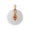 TOMEI Nephrite Collection Lute Pendant, Yellow Gold 750