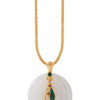 TOMEI Nephrite Collection Lute Pendant, Yellow Gold 750