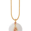TOMEI Nephrite Collection Lute Pendant, Yellow Gold 750
