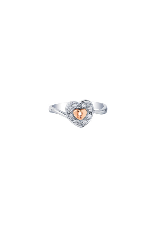 TOMEI Love Lock Sweetheart Collection Diamond Set, White Gold 750