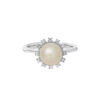 TOMEI Pearl Ring, White Gold 585