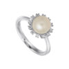 TOMEI Pearl Ring, White Gold 585