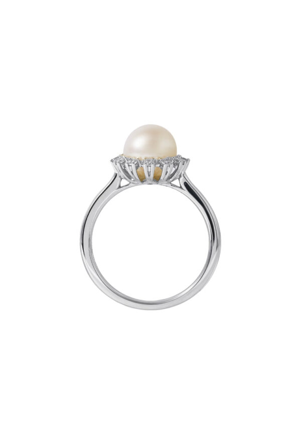 TOMEI Pearl Ring, White Gold 585