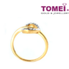 TOMEI Agleamed with Splendacious Heart Ring, Yellow Gold 916 (9O-YG0768R-2C)