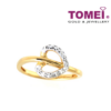 TOMEI Agleamed with Splendacious Heart Ring, Yellow Gold 916 (9O-YG0768R-2C)