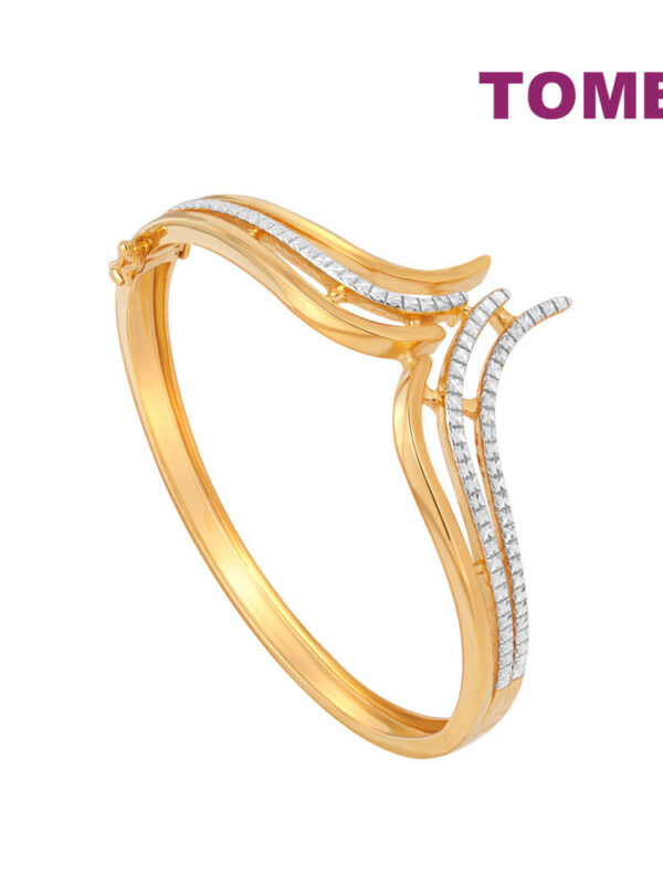 TOMEI Diamond Cut Collection Vogue Style Bangle, Yellow Gold 916