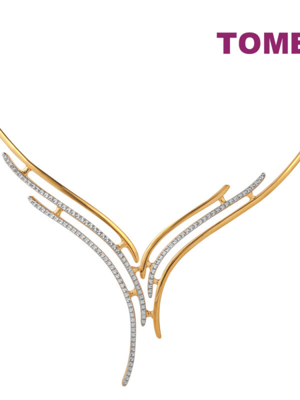TOMEI Diamond Cut Collection Vogue Style Necklace, Yellow Gold 916