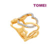 TOMEI Diamond Cut Collection Love in a Loop Ring, Yellow Gold 916