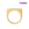 TOMEI Diamond Cut Collection Glimmering V Shape Ring, Yellow Gold 916