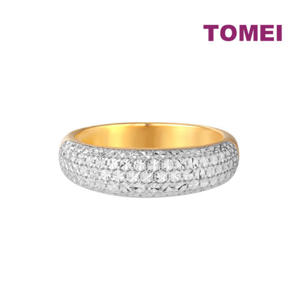 TOMEI Diamond Cut Collection Eternity Ring, Yellow Gold 916