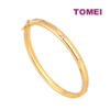 TOMEI Diamond Cut Collection Studded Bangle, Yellow Gold  916
