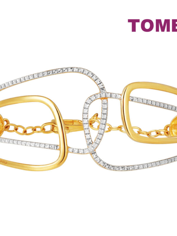 TOMEI Anastasia Layered Bangle, Yellow Gold 916