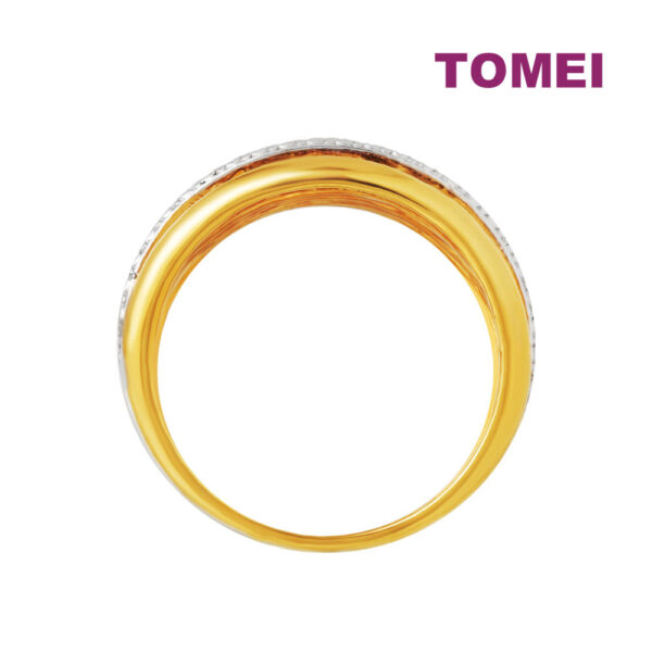 TOMEI Diamond Cut Collection Layered Ring, Yellow Gold 916