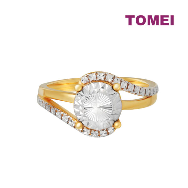 TOMEI Diamond Cut Collection Dazzling Oval Ring, Yelllow Gold 916