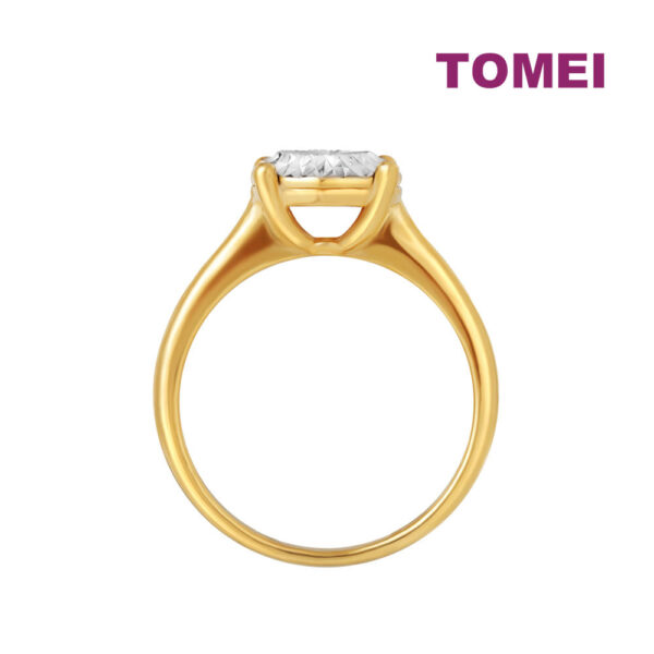 TOMEI Diamond Cut Collection Round Ring, Yellow Gold 916