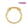 TOMEI Dual-Tone Knotted Ring, Yellow Gold 916