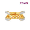 TOMEI Dual-Tone Knotted Ring, Yellow Gold 916
