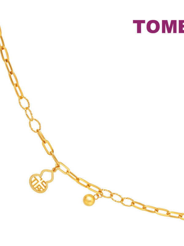 TOMEI Lovely Gourd Charm Bracelet, Yellow Gold 999