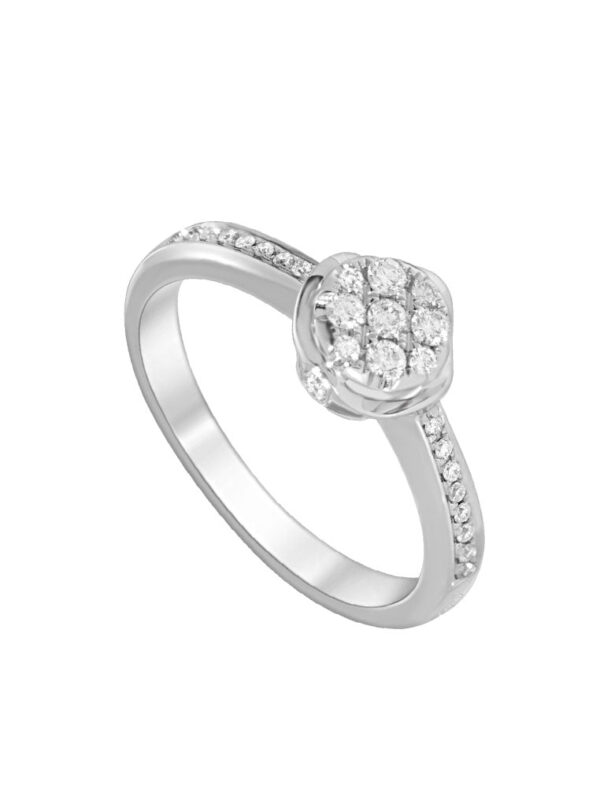 TOMEI Diamond Ring, White Gold 750 (R2547)