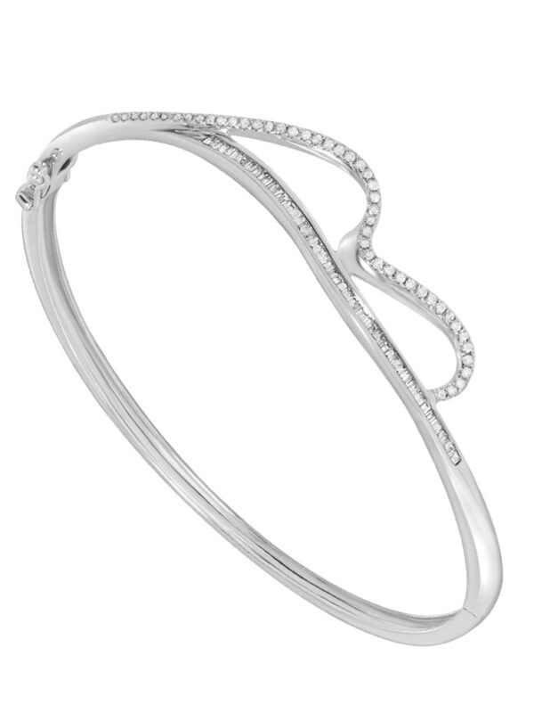 TOMEI Bangle of Brio with Whimsical Verve, Diamond White Gold 750 (B0478)